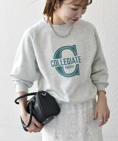 SHIPS / シップス スウェット | 【SHIPS any別注】Collegiate Pacific: ロゴ プリント ＆ 刺繍 スウェット 25SS