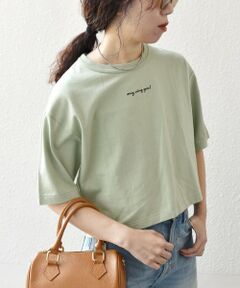 SHIPS / シップス Tシャツ | 【SHIPS any別注】Healthknit:〈洗濯機可能〉エンブロイダリー クロップド TEE