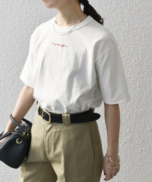 SHIPS / シップス Tシャツ | 【SHIPS any別注】Healthknit:〈洗濯機可能〉エンブロイダリー クロップド TEE | 詳細3