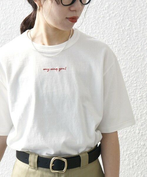 SHIPS / シップス Tシャツ | 【SHIPS any別注】Healthknit:〈洗濯機可能〉エンブロイダリー クロップド TEE | 詳細7