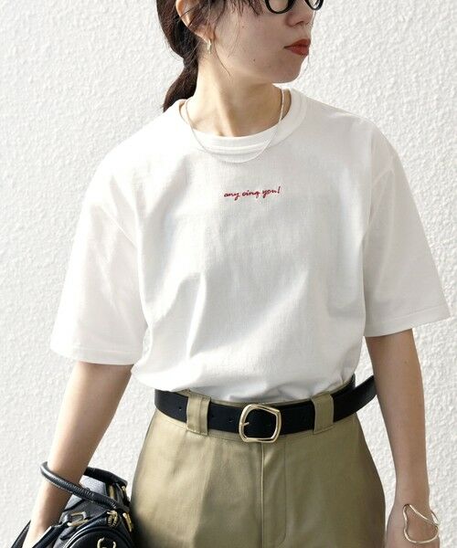 SHIPS / シップス Tシャツ | 【SHIPS any別注】Healthknit:〈洗濯機可能〉エンブロイダリー クロップド TEE | 詳細8