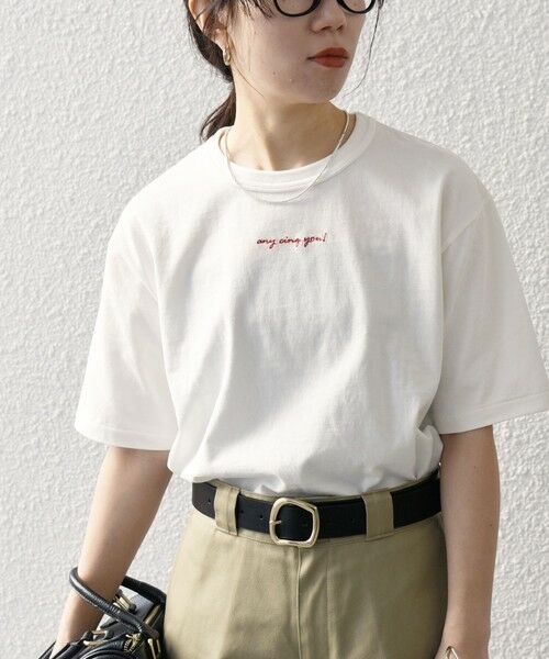 SHIPS for women/シップスウィメン 【SHIPS any別注】Healthknit:〈洗濯機可能〉エンブロイダリー クロップド TEE オフホワイト ONE SIZE SHIPS for women/シップスウィメン 【SHIPS any別注】Healthknit:〈洗濯機可能〉エンブロイダリー クロップド TEE オフホワイト ONE SIZE