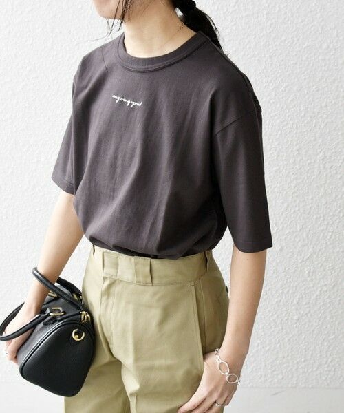 SHIPS / シップス Tシャツ | 【SHIPS any別注】Healthknit:〈洗濯機可能〉エンブロイダリー クロップド TEE | 詳細16