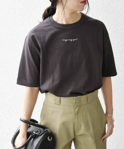 SHIPS / シップス Tシャツ | 【SHIPS any別注】Healthknit:〈洗濯機可能〉エンブロイダリー クロップド TEE | 詳細20