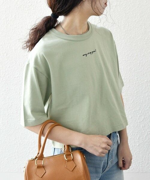 SHIPS / シップス Tシャツ | 【SHIPS any別注】Healthknit:〈洗濯機可能〉エンブロイダリー クロップド TEE | 詳細30