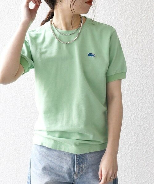 SHIPS for women/シップスウィメン 【SHIPS any別注】LACOSTE:〈洗濯機可能〉PIQUE クルーネック Tシャツ 25SS ライトグリーン ONE SIZE SHIPS for women/シップスウィメン 【SHIPS any別注】LACOSTE:〈洗濯機可能〉PIQUE クルーネック Tシャツ 25SS ライトグリーン ONE SIZE