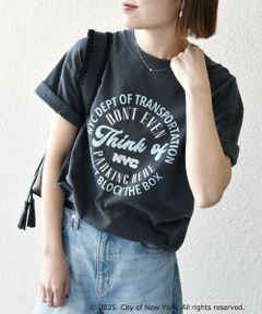 SHIPS / シップス Tシャツ | GOOD ROCK SPEED:〈洗濯機可能〉NYC ラウンド ロゴ プリント TEE