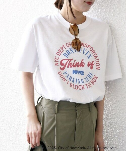 SHIPS / シップス Tシャツ | GOOD ROCK SPEED:〈洗濯機可能〉NYC ラウンド ロゴ プリント TEE | 詳細3