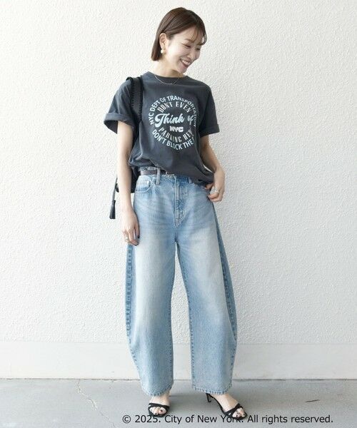 SHIPS / シップス Tシャツ | GOOD ROCK SPEED:〈洗濯機可能〉NYC ラウンド ロゴ プリント TEE | 詳細10