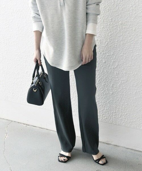 SHIPS for women/シップスウィメン SHIPS any:〈洗濯機可能〉リブ ストレート パンツ チャコールグレー ONE SIZE SHIPS for women/シップスウィメン SHIPS any:〈洗濯機可能〉リブ ストレート パンツ チャコールグレー ONE SIZE