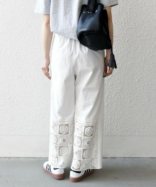 SHIPS / シップス その他パンツ | SHIPS any:〈手洗い可能〉パッチワーク レース セミワイド イージー パンツ | 詳細5