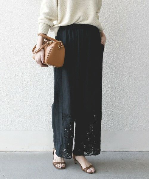 SHIPS / シップス その他パンツ | SHIPS any:〈手洗い可能〉パッチワーク レース セミワイド イージー パンツ | 詳細12