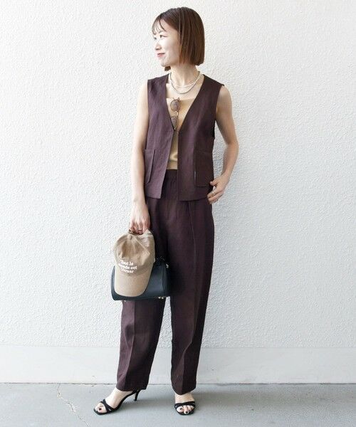 SHIPS / シップス その他パンツ | SHIPS any:〈洗濯機可能〉ヨーロピアンフラックス リネン タック グルカ イージー パンツ | 詳細1