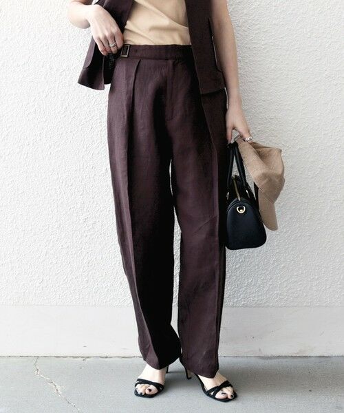 SHIPS / シップス その他パンツ | SHIPS any:〈洗濯機可能〉ヨーロピアンフラックス リネン タック グルカ イージー パンツ | 詳細3