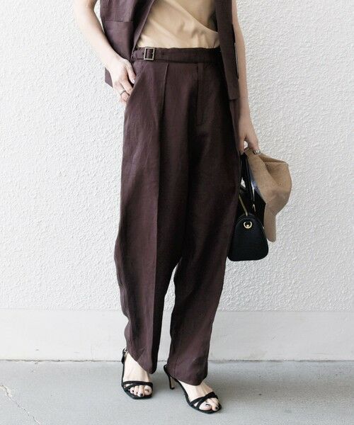 SHIPS / シップス その他パンツ | SHIPS any:〈洗濯機可能〉ヨーロピアンフラックス リネン タック グルカ イージー パンツ | 詳細4