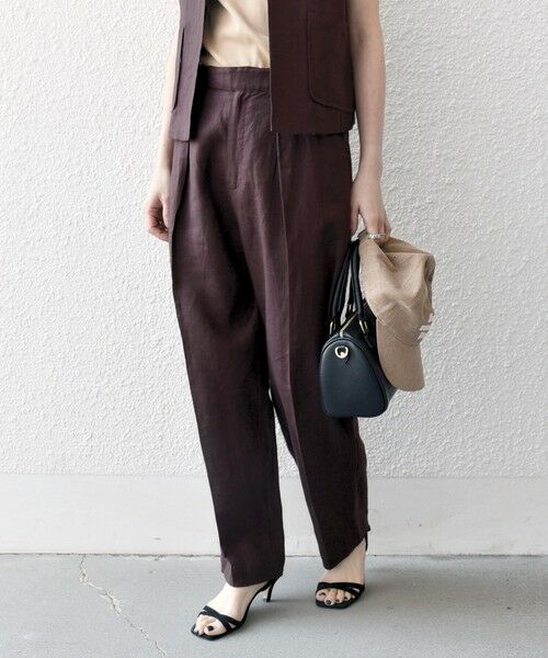 SHIPS / シップス その他パンツ | SHIPS any:〈洗濯機可能〉ヨーロピアンフラックス リネン タック グルカ イージー パンツ | 詳細5