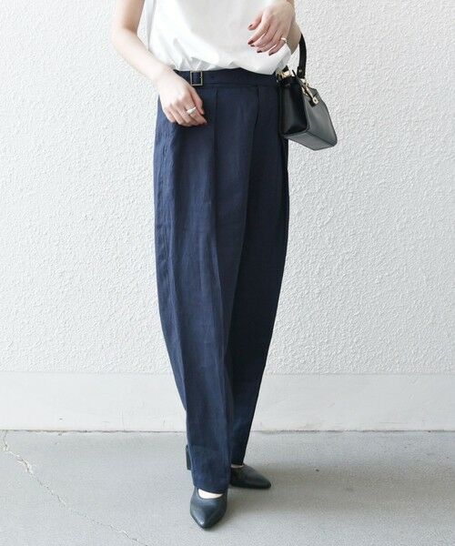 SHIPS / シップス その他パンツ | SHIPS any:〈洗濯機可能〉ヨーロピアンフラックス リネン タック グルカ イージー パンツ | 詳細13