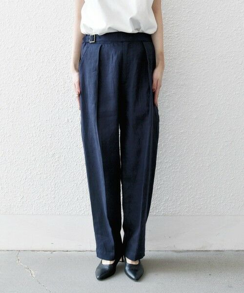 SHIPS / シップス その他パンツ | SHIPS any:〈洗濯機可能〉ヨーロピアンフラックス リネン タック グルカ イージー パンツ | 詳細24