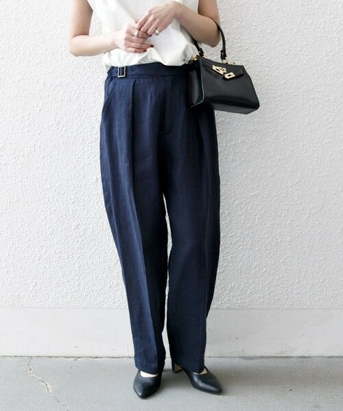 SHIPS / シップス その他パンツ | SHIPS any:〈洗濯機可能〉ヨーロピアンフラックス リネン タック グルカ イージー パンツ | 詳細12