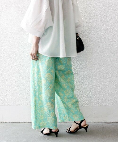 SHIPS / シップス その他パンツ | SHIPS any:〈洗濯機可能〉Les Olivades ボタニカル プリント ベルト ラップ セミワイド パンツ | 詳細5