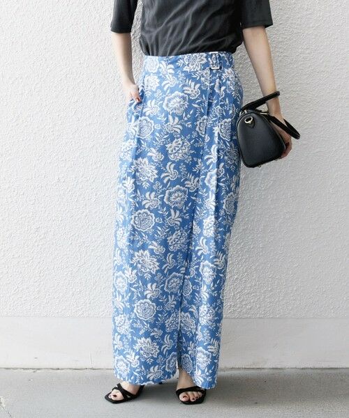 SHIPS / シップス その他パンツ | SHIPS any:〈洗濯機可能〉Les Olivades ボタニカル プリント ベルト ラップ セミワイド パンツ | 詳細10