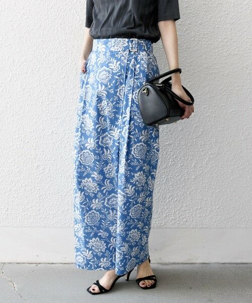 SHIPS / シップス その他パンツ | SHIPS any:〈洗濯機可能〉Les Olivades ボタニカル プリント ベルト ラップ セミワイド パンツ | 詳細11