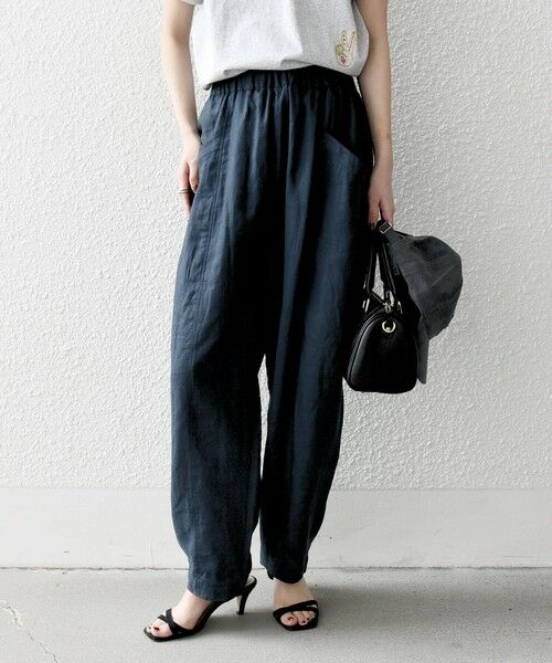 SHIPS for women/シップスウィメン SHIPS any:〈洗濯機可能〉リネン ミックス コクーン イージー パンツ ネイビー ONE SIZE SHIPS for women/シップスウィメン SHIPS any:〈洗濯機可能〉リネン ミックス コクーン イージー パンツ ネイビー ONE SIZE