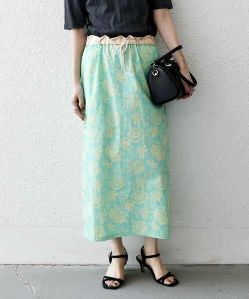 SHIPS / シップス ロング・マキシ丈スカート | SHIPS any:〈洗濯機可能〉Les Olivades ボタニカル プリント Iライン イージー スカート | 詳細3