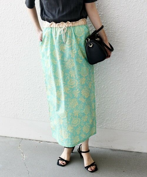 SHIPS for women/シップスウィメン SHIPS any:〈洗濯機可能〉Les Olivades ボタニカル プリント Iライン イージー スカート ライトグリーン ONE SIZE SHIPS for women/シップスウィメン SHIPS any:〈洗濯機可能〉Les Olivades ボタニカル プリント Iライン イージー スカート ライトグリーン ONE SIZE