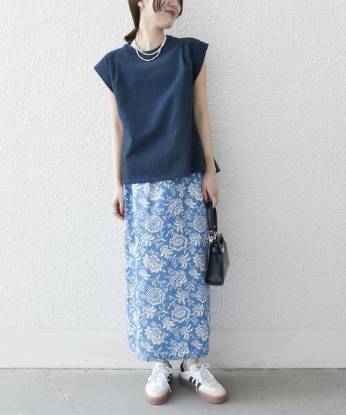 SHIPS / シップス ロング・マキシ丈スカート | SHIPS any:〈洗濯機可能〉Les Olivades ボタニカル プリント Iライン イージー スカート | 詳細8