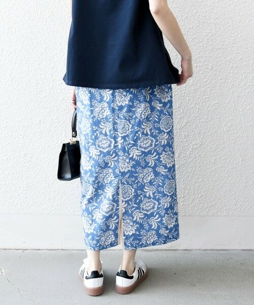 SHIPS for women/シップスウィメン SHIPS any:〈洗濯機可能〉Les Olivades ボタニカル プリント Iライン イージー スカート ライトブルー ONE SIZE SHIPS for women/シップスウィメン SHIPS any:〈洗濯機可能〉Les Olivades ボタニカル プリント Iライン イージー スカート ライトブルー ONE SIZE