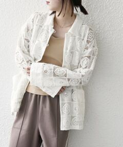 SHIPS / シップス その他アウター | SHIPS any:〈手洗い可能〉パッチワーク レース ジャケット シャツ