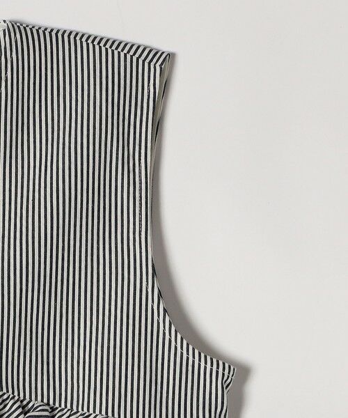 SHIPS / シップス ロング・マキシ丈ワンピース | SHIPS any:〈洗濯機可能〉コードレーン ストライプ フリル Vネック ワンピース | 詳細19