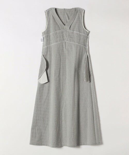 SHIPS / シップス ロング・マキシ丈ワンピース | SHIPS any:〈洗濯機可能〉コードレーン ストライプ フリル Vネック ワンピース | 詳細25