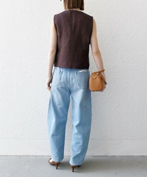 SHIPS / シップス ベスト | SHIPS any:〈洗濯機可能〉ヨーロピアンフラックス リネン  Vネック コンパクト ベスト | 詳細2