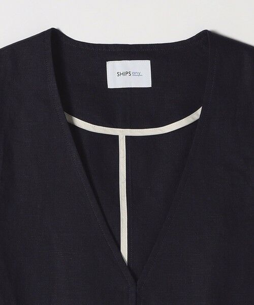 SHIPS / シップス ベスト | SHIPS any:〈洗濯機可能〉ヨーロピアンフラックス リネン  Vネック コンパクト ベスト | 詳細17