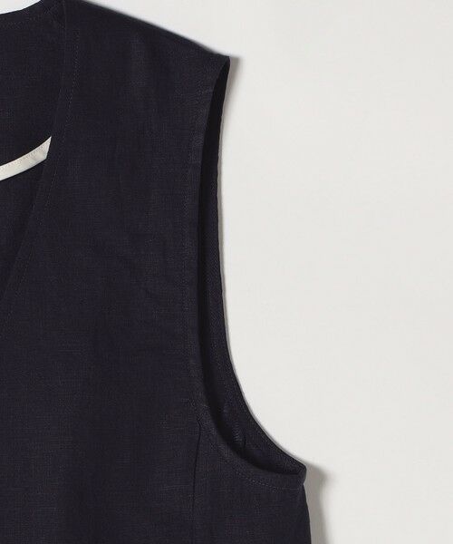SHIPS / シップス ベスト | SHIPS any:〈洗濯機可能〉ヨーロピアンフラックス リネン  Vネック コンパクト ベスト | 詳細18