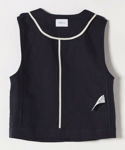 SHIPS / シップス ベスト | SHIPS any:〈洗濯機可能〉ヨーロピアンフラックス リネン  Vネック コンパクト ベスト | 詳細23