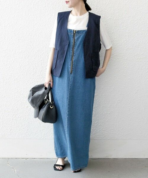 SHIPS / シップス ベスト | SHIPS any:〈洗濯機可能〉ヨーロピアンフラックス リネン  Vネック コンパクト ベスト | 詳細10