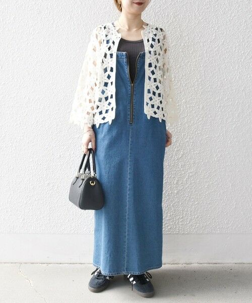 SHIPS / シップス カーディガン・ボレロ | SHIPS any:〈手洗い可能〉フラワー クロシェ レース カーディガン | 詳細1