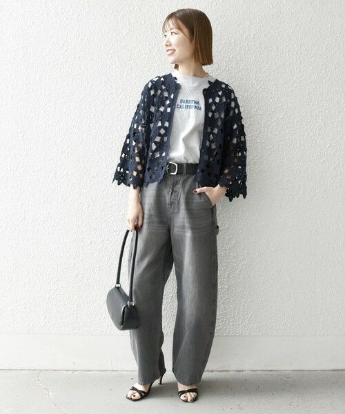 SHIPS / シップス カーディガン・ボレロ | SHIPS any:〈手洗い可能〉フラワー クロシェ レース カーディガン | 詳細15