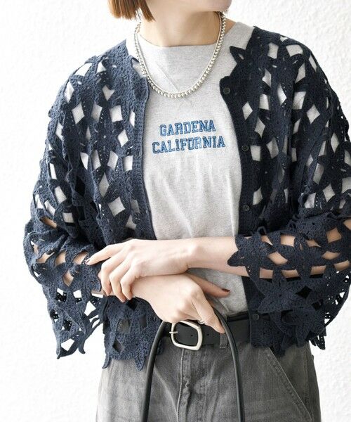 SHIPS / シップス カーディガン・ボレロ | SHIPS any:〈手洗い可能〉フラワー クロシェ レース カーディガン | 詳細17