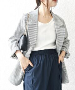 SHIPS / シップス テーラードジャケット | SHIPS any:〈手洗い可能〉コードレーン ストライプ オーバー テーラード ジャケット