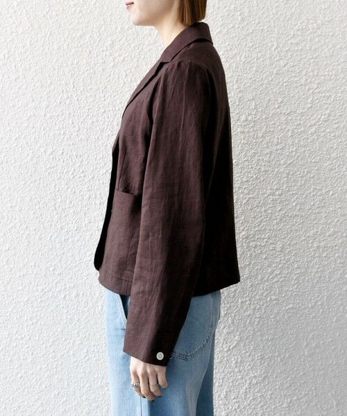 SHIPS / シップス テーラードジャケット | SHIPS any:〈洗濯機可能〉ヨーロピアンフラックス リネン コンパクト テーラード ジャケット | 詳細15