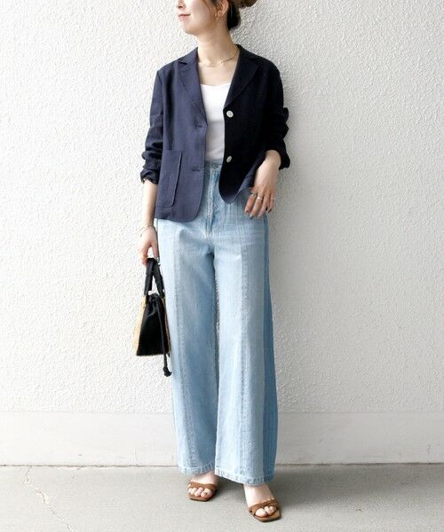 SHIPS / シップス テーラードジャケット | SHIPS any:〈洗濯機可能〉ヨーロピアンフラックス リネン コンパクト テーラード ジャケット | 詳細18