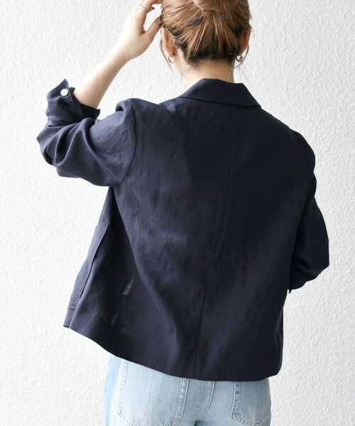 SHIPS / シップス テーラードジャケット | SHIPS any:〈洗濯機可能〉ヨーロピアンフラックス リネン コンパクト テーラード ジャケット | 詳細21