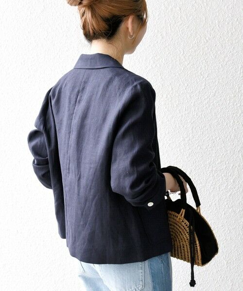 SHIPS / シップス テーラードジャケット | SHIPS any:〈洗濯機可能〉ヨーロピアンフラックス リネン コンパクト テーラード ジャケット | 詳細22
