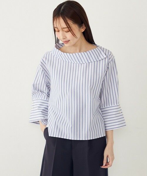 SHIPS for women/シップスウィメン SHIPS Colors:〈洗濯機可能〉マリン ブラウス オフホワイト ONE SIZE SHIPS for women/シップスウィメン SHIPS Colors:〈洗濯機可能〉マリン ブラウス オフホワイト ONE SIZE