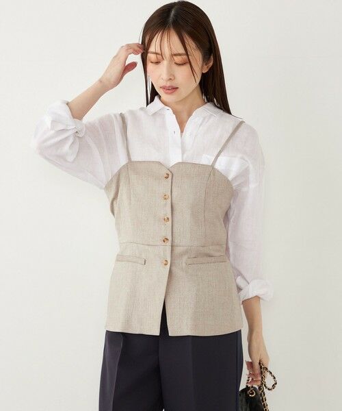 SHIPS for women/シップスウィメン SHIPS Colors:〈洗濯機可能〉ビスチェ キャミ◇ ベージュ ONE SIZE SHIPS for women/シップスウィメン SHIPS Colors:〈洗濯機可能〉ビスチェ キャミ◇ ベージュ ONE SIZE