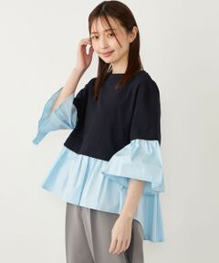 SHIPS / シップス カットソー（半袖以外） | SHIPS Colors:〈手洗い可能〉ミラノリブ フハク コンビ トップス